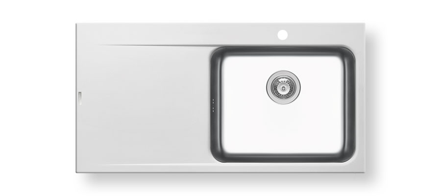 Pyramis Pyragranite Pyrros 1B 1D RIGHT. Ένθετος Νεροχύτης 100x52cm